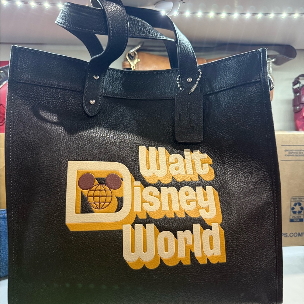 Coach Black and Yellow Disney Tote Bag